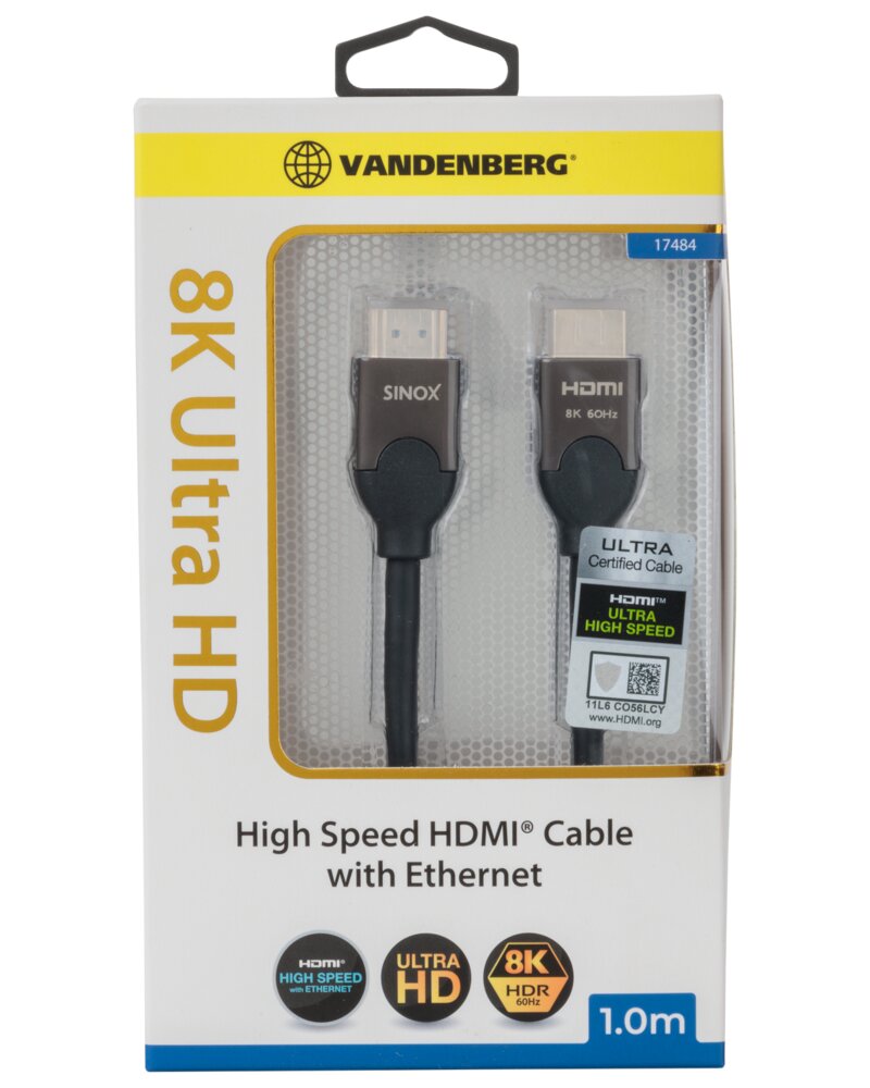 VANDENBERG Pro HDMI kabel 8K60Hz 1 meter