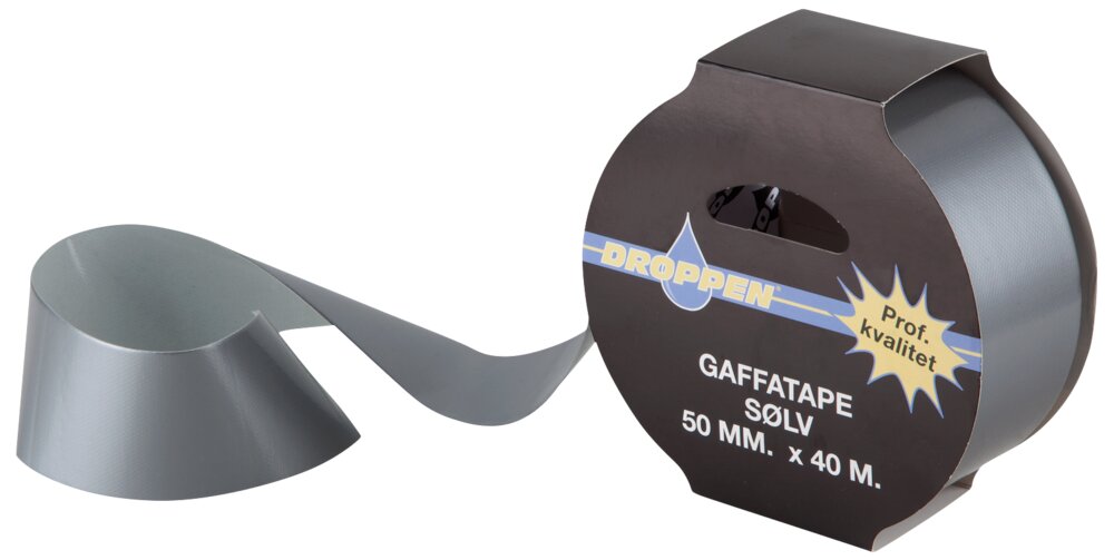 Gaffatape 50 mm x 40 m - sølv