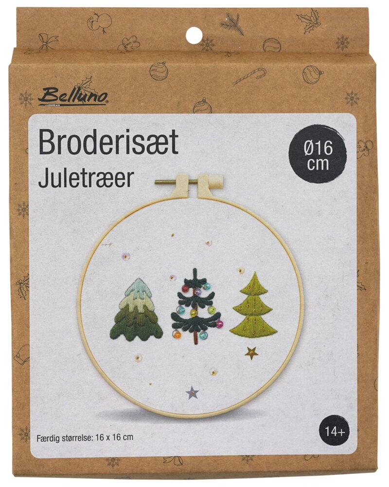 Broderisæt Juletræer