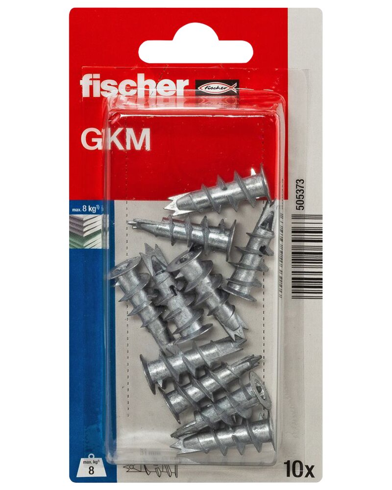 Fischer Gipsplug metal GKM K 10 stk.
