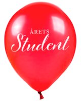 Ballon Årets Student Ø25 cm 10-pak - rød