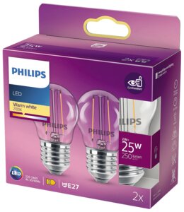 Philips filament 2W E27 2-pack