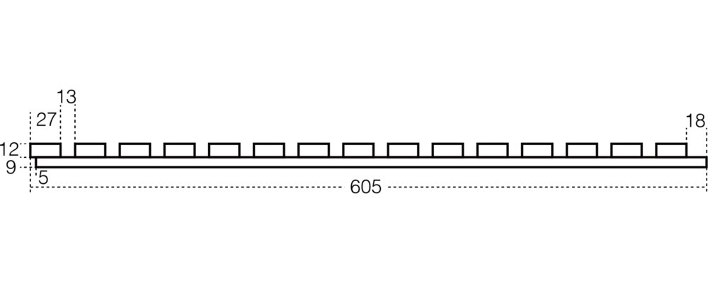 Akustikpanel 60 x 240 cm - Eg