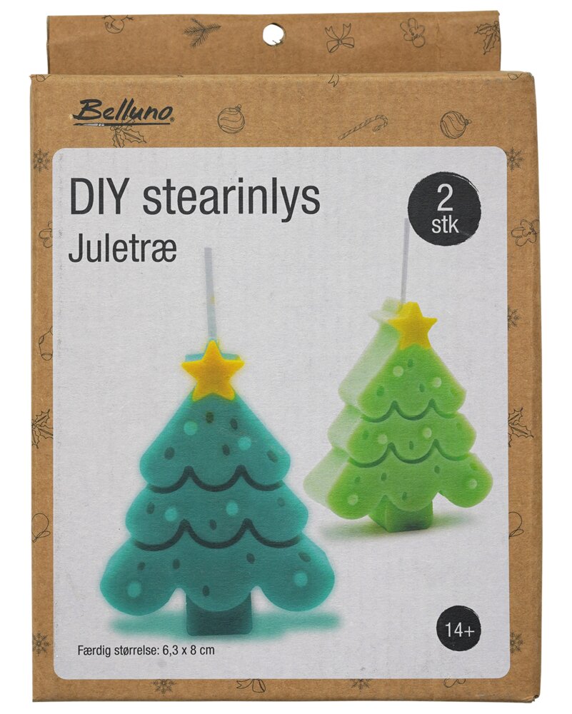 DIY Stearinlys Juletræ med stjerne