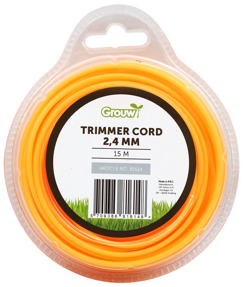 Trimmerlina 15 m 2,4 mm orange