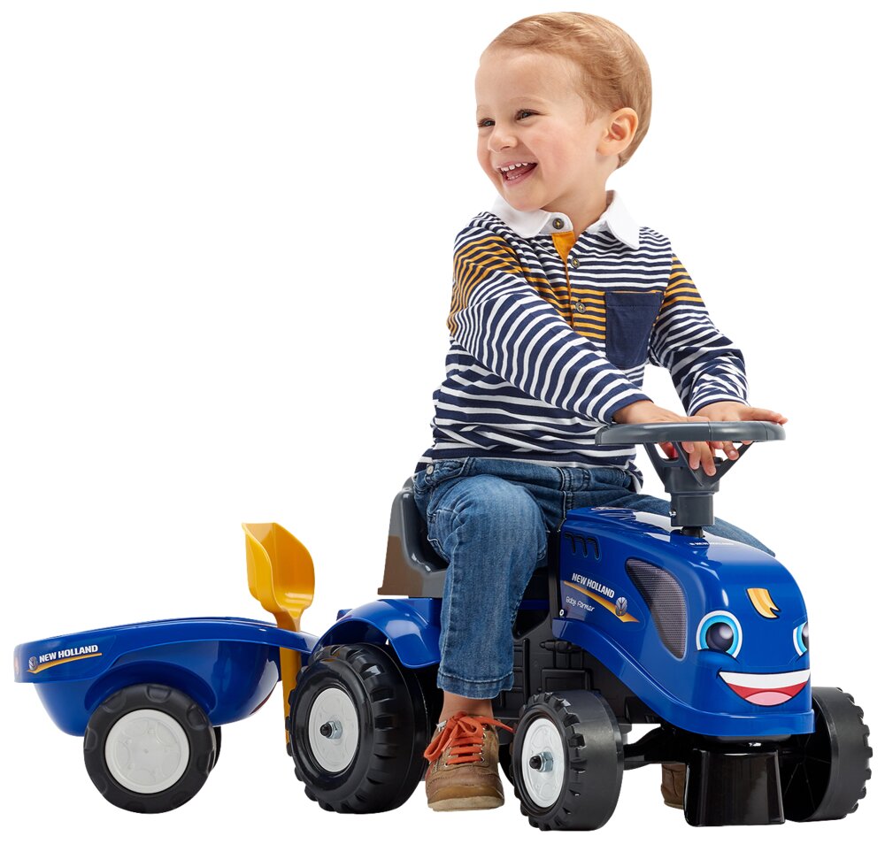 FALK Baby New Holland traktor ride-on - blå