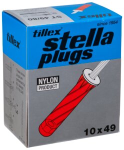 Tillex Plugs pan  5 x 55 mm - rød 25-pak