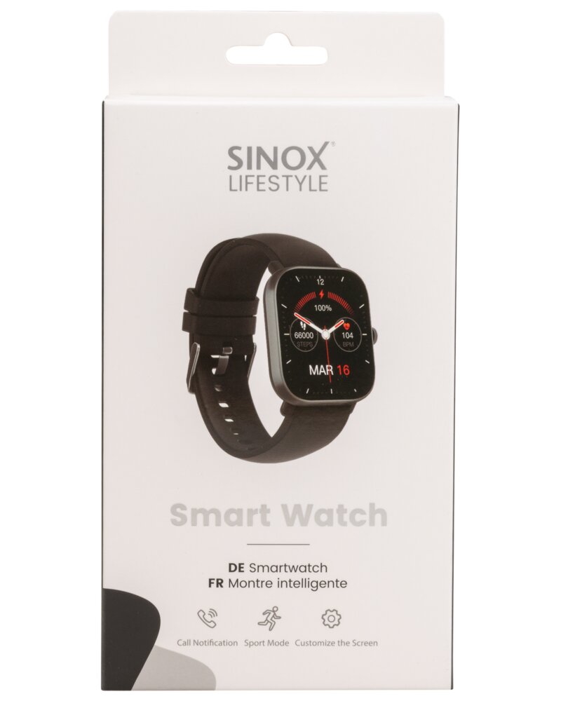 Sinox smartwatch svart