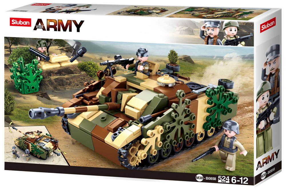 Sluban Army Supertank M38-B0858 - 524 dele