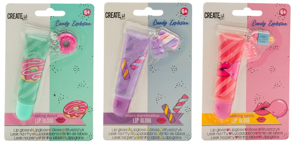 CREATEit Lipgloss Candy med charm - assorterede varianter