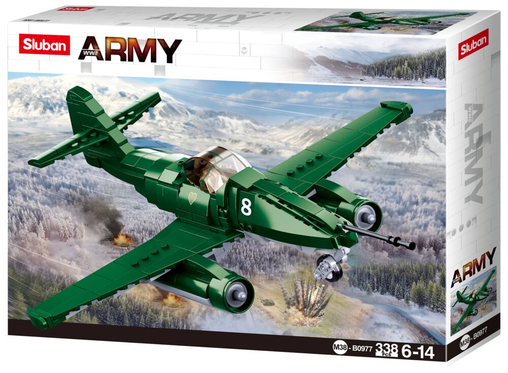 Sluban Army Fighter Aircraft M38-B0977 - 338 dele