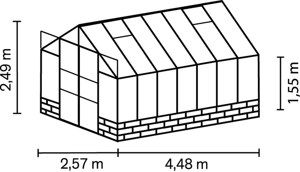 Växthus Cassandra 11500 svart