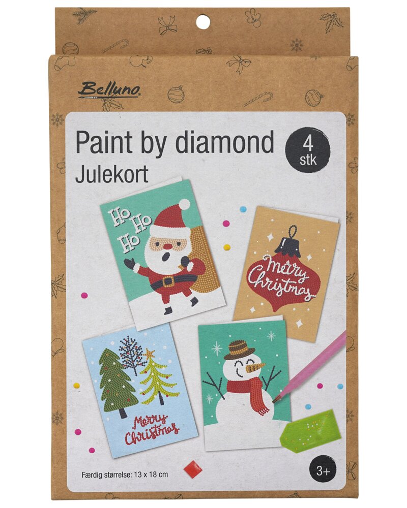 Paint by diamond Julkort