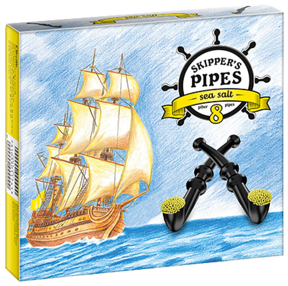 Skipper’s Pipe’s lakridspiber – Sea Salt 8-pak