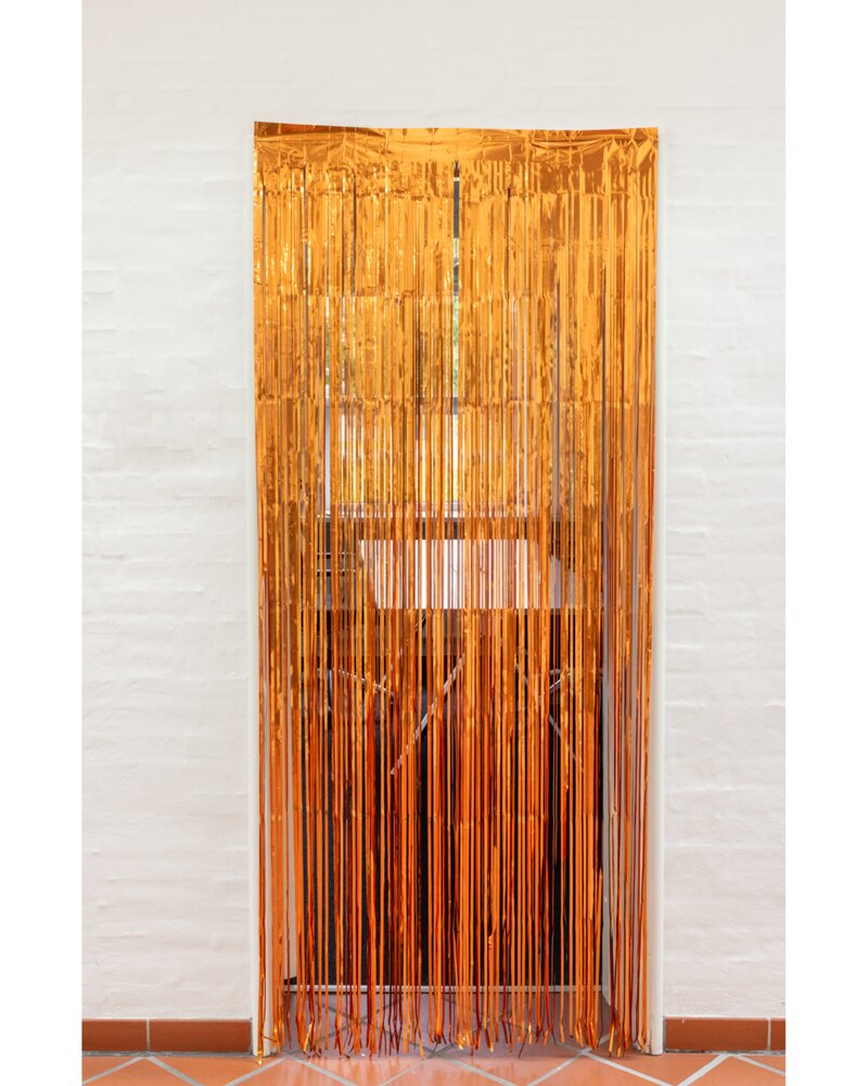 Lametta gardin 90 x 240 cm orange