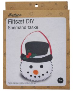 Filtkit DIY Snögubbe väska