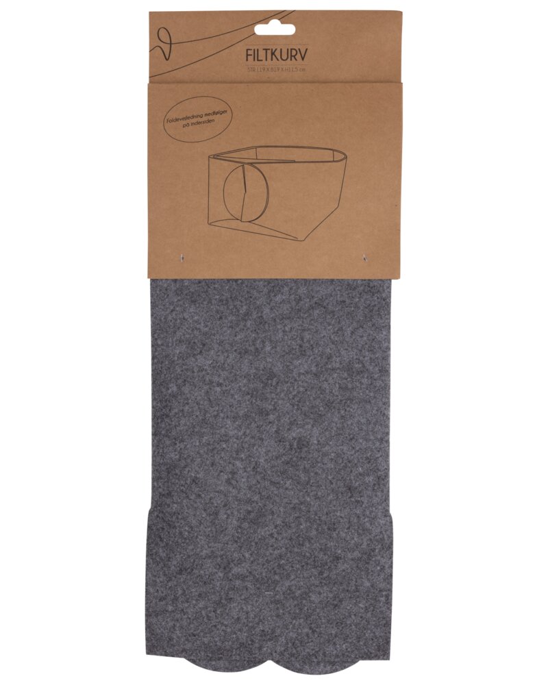 Filtkurv foldbar - grå