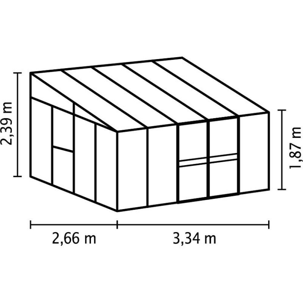 Växthus Helena 8600 svart