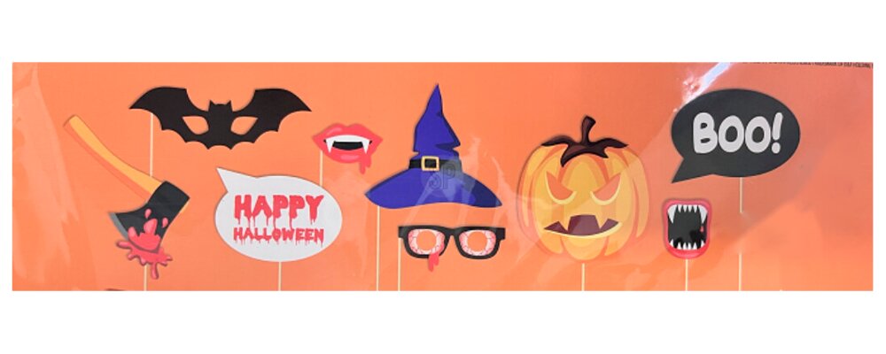 Halloween selfiemasker 9-pak