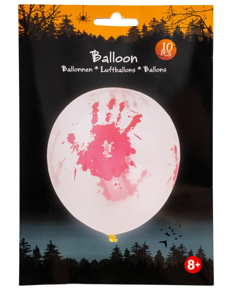 Halloween ballon 10-pak - blod