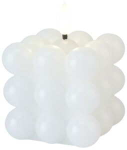 LED-bobbellys H. 7,5 cm - hvid