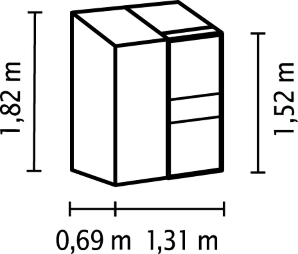 Växthus Ida 900 alu/glas med sockel