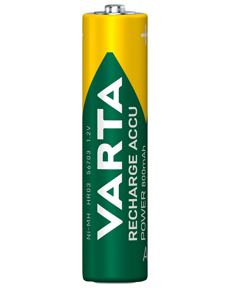 VARTA Genopladelig batteri - AAA 800mAh 4-pak