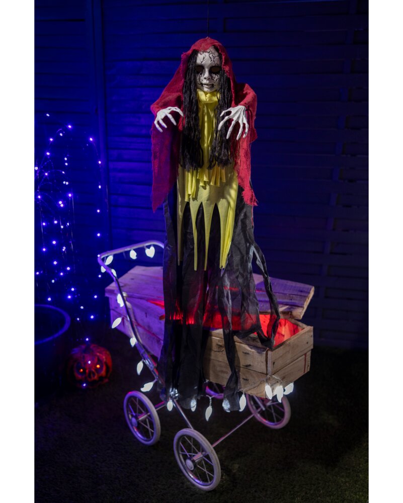 Halloween Genfærd hængende H. 120 cm med LED