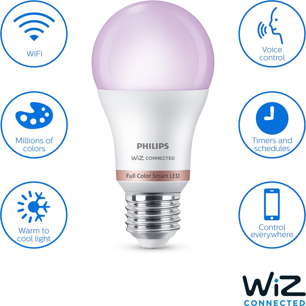 Philips smart 8w e27 color