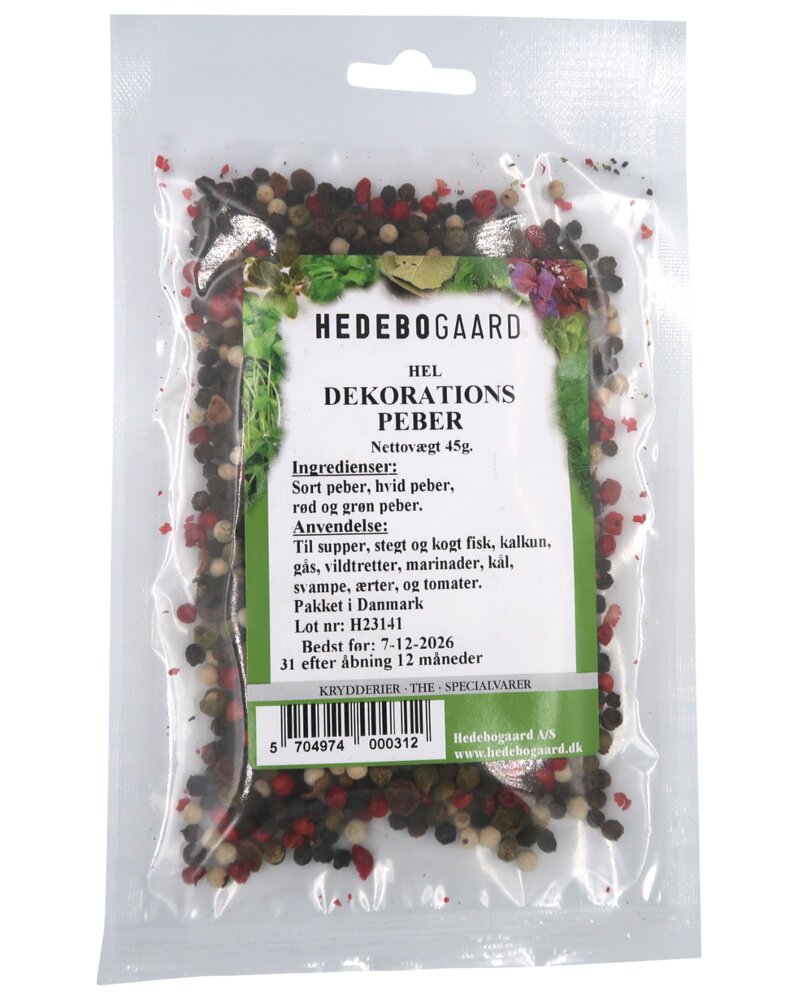 Hedebogaard Krydderi - Deco Peber 45 g