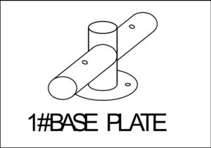 Base 1# til bundramme metal