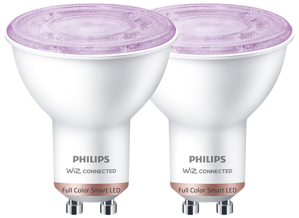 PHILIPS Smart LED-pære 4,7W GU10 2-pak - Full Color