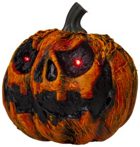 Halloween Græskar råddent Ø21,5 cm med LED