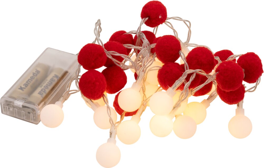 Ljusslinga LED - 20 pompoms