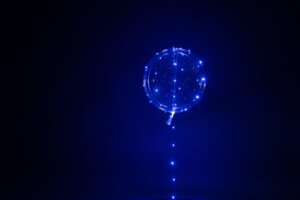 Ballon med LED Ø50 cm 2-pak - blå