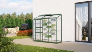 Växthus Ida 1300 grön/glas