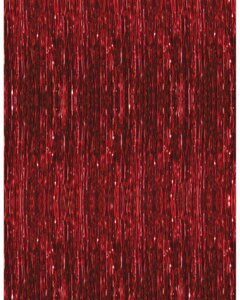 Lametta gardin 90 x 250 cm - rød